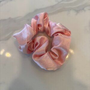Light Pink Satin Scrunchie
